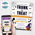 cute customizable trunk or treat flyer invitations